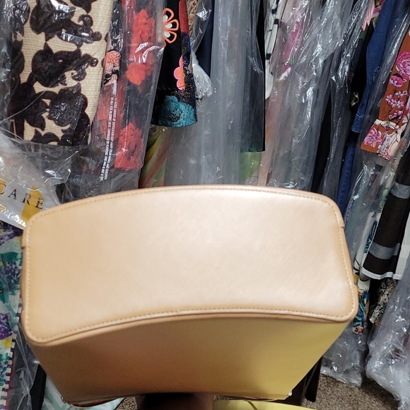 Cartier Trinity Gold Silver Tote Beige Leather Shoulder Bag